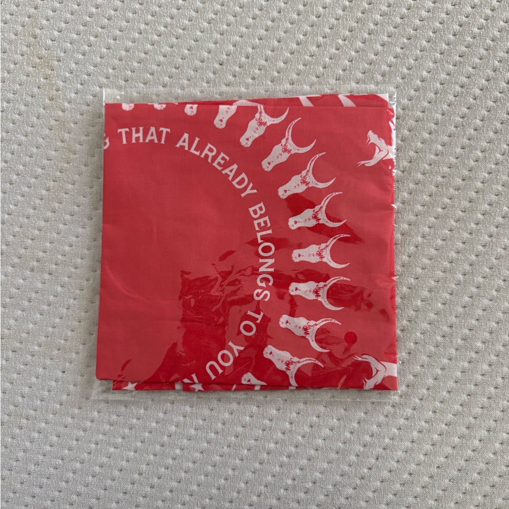 Beyonce Cowboy Carter Tour Red Bandana brand new never used! - Picture 2 of 2